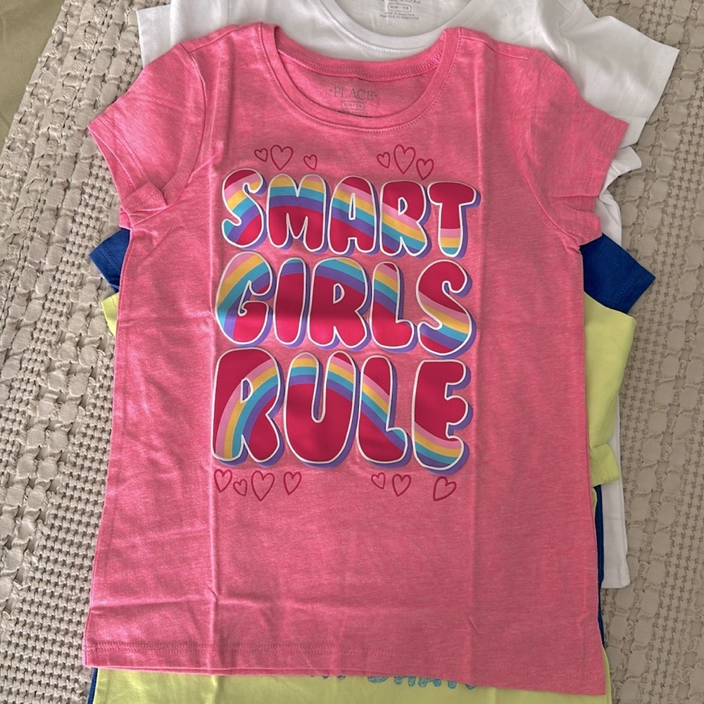Children’s place girls t-shirts 4 pack - Picture 5 of 6